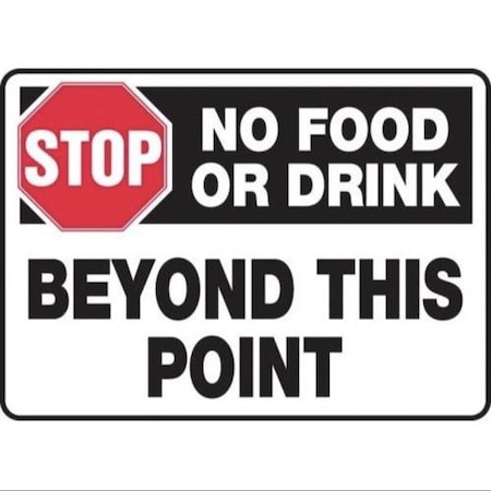 Accuform Safety Sign NO FOOD OR DRINK BEYOND MHSK559XP MHSK559XP